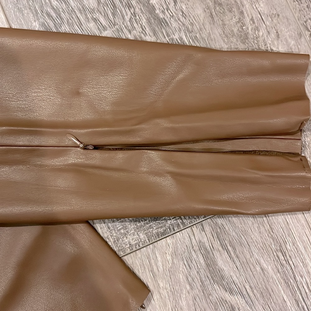 Zara pleather skinny pants.  Good condition ankle zippers Small - Picture 3 of 7